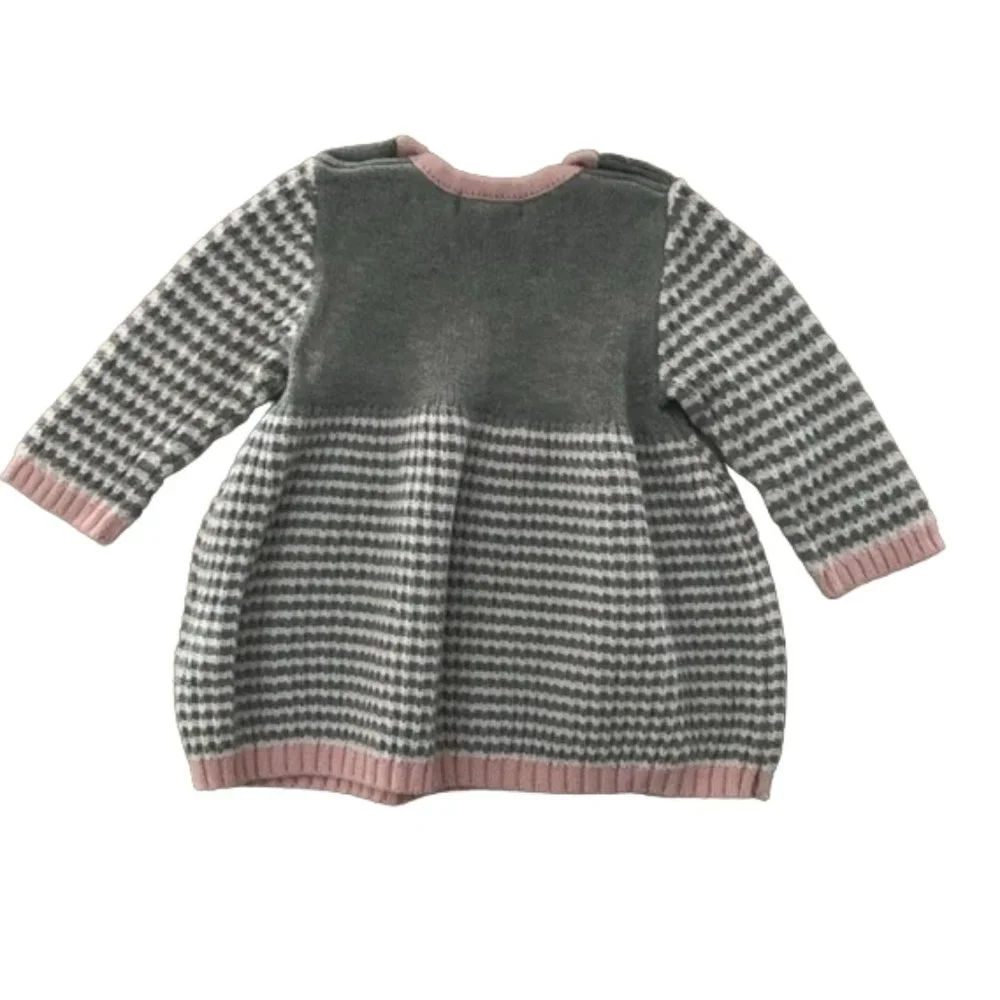 Joe Fresh Stripe Ribbed Knit Sweater Dress 3-6 Months - Picture 3 of 8